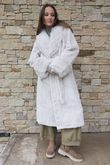 Verbier Premium Faux Fur Coat Grey Mist